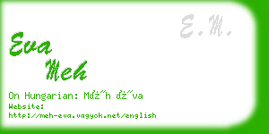 eva meh business card